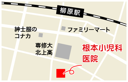 アクセスマップ JR北上線・柳原駅より徒歩10分